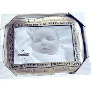 Malden International Ten Little Fingers,Ten Little Toes Pewter Picture Frame 4x6